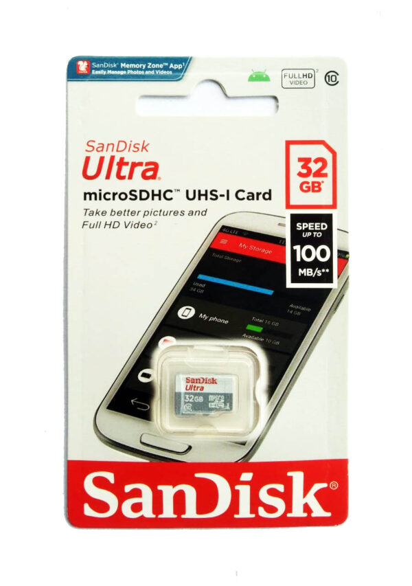 32GB SANDISK ULTRA MICRO SD MEMORY CARD - Shoppypack