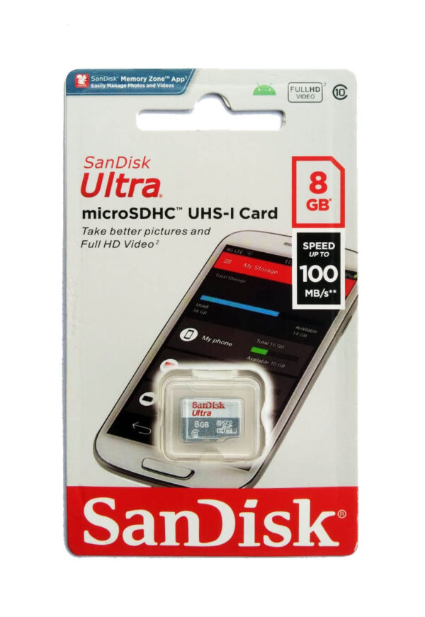 8GB SANDISK ULTRA MICRO SD MEMORY CARD