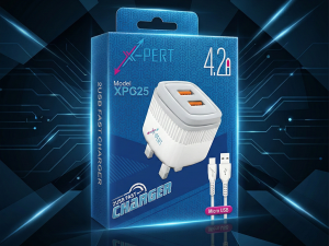 Buy the X-PERT XPC25 4.2A Dual USB Fast Charger at shoppypack.com. Features high-speed charging, 2 USB ports, and includes a Micro USB cable. Best price in Sri Lanka