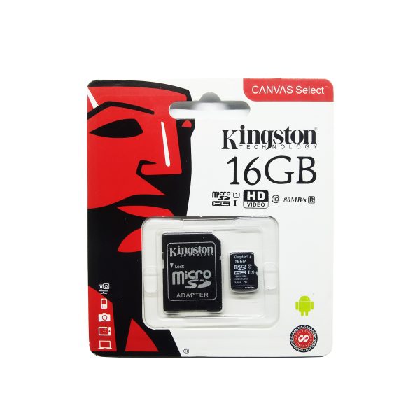 16GB KINGSTON MICRO SD HC MEMORY CARD - Shoppypack