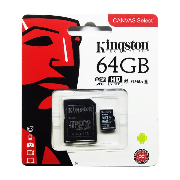 64GB KINGSTON MICRO SD HC MEMORY CARD