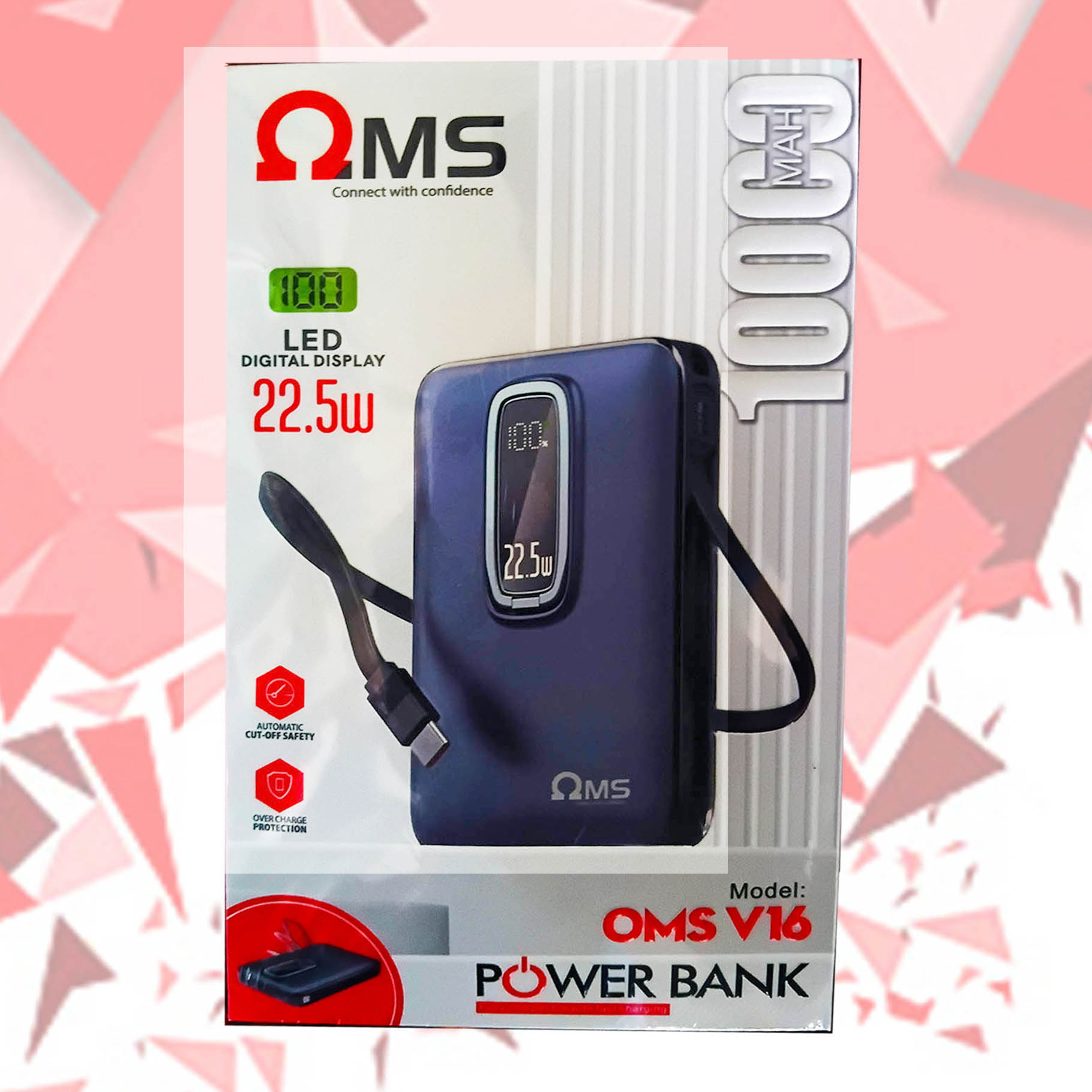 OMS V16 WIRELESS POWER BANK 10000MAH - Shoppypack