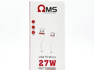 OM752 OMS USB TO MICRO 27W FAST CHARGING CABLE - Shoppypack