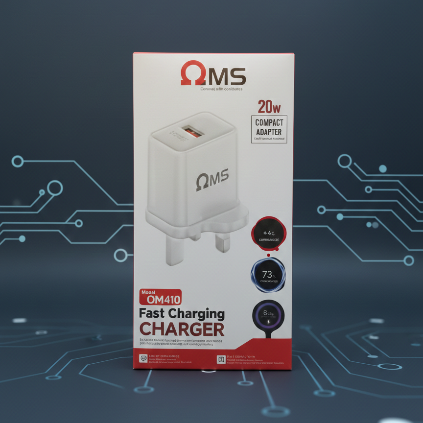OMS OM410 20W Fast Charging Compact Adapter